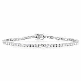 Luminesce Lab Grown 4 Carat Diamond Tennis Bracelet in 9ct White Gold