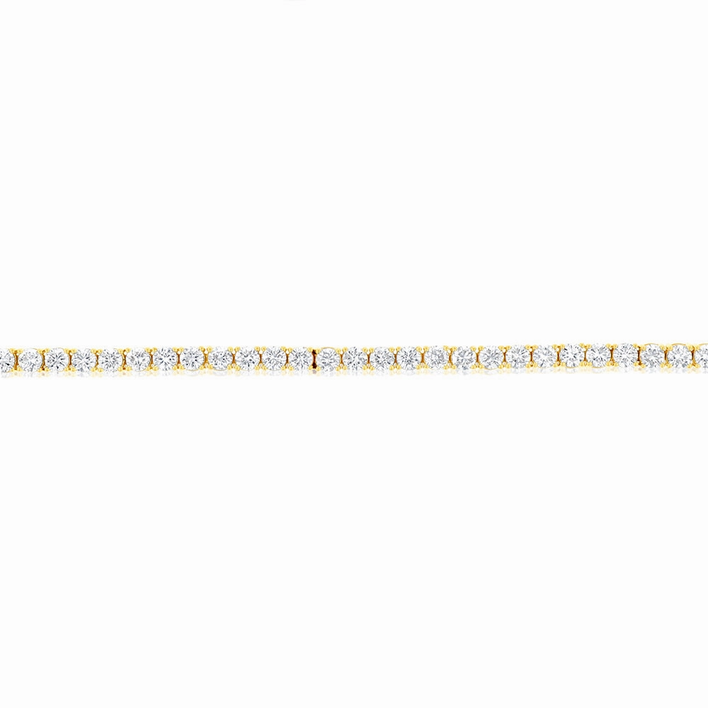 Luminesce Lab Grown 4 Carat Diamond Tennis Bracelet in 9ct Yellow Gold