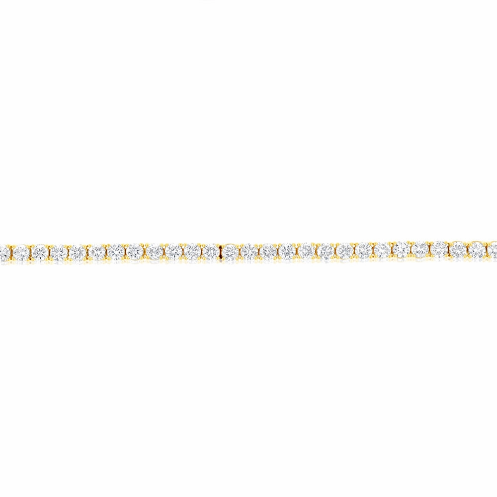 Luminesce Lab Grown 4 Carat Diamond Tennis Bracelet in 9ct Yellow Gold