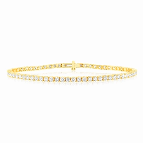 Luminesce Lab Grown 4 Carat Diamond Tennis Bracelet in 9ct Yellow Gold
