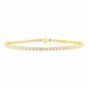 Luminesce Lab Grown 4 Carat Diamond Tennis Bracelet in 9ct Yellow Gold