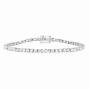Luminesce Lab Grown 5 Carat Diamond Tennis Bracelet in 9ct White Gold