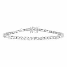 Luminesce Lab Grown 5 Carat Diamond Tennis Bracelet in 9ct White Gold