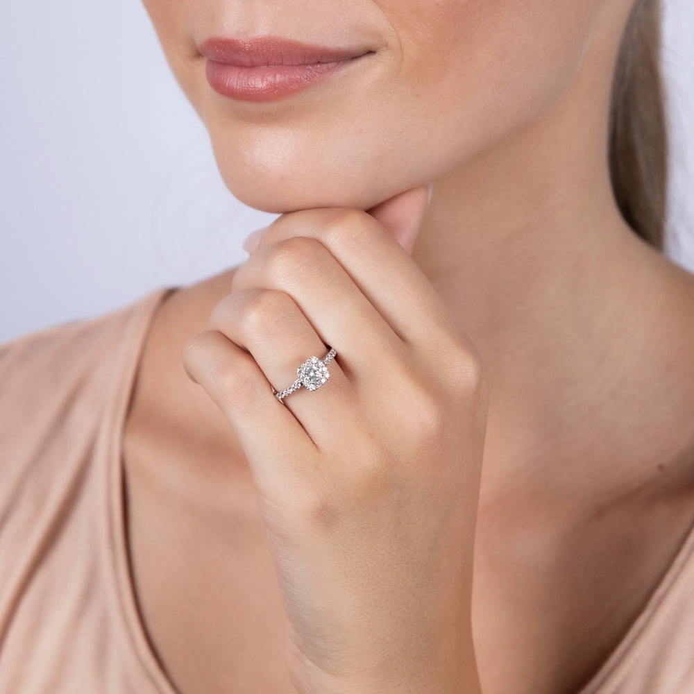 Luminesce Lab Grown 9ct White Gold 0.60 Carat Diamond Ring