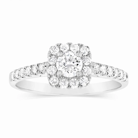 Luminesce Lab Grown 9ct White Gold 0.60 Carat Diamond Ring