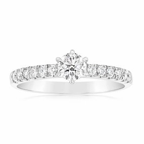 Luminesce Lab Grown 9ct White Gold 1/2 Carat Diamond Ring