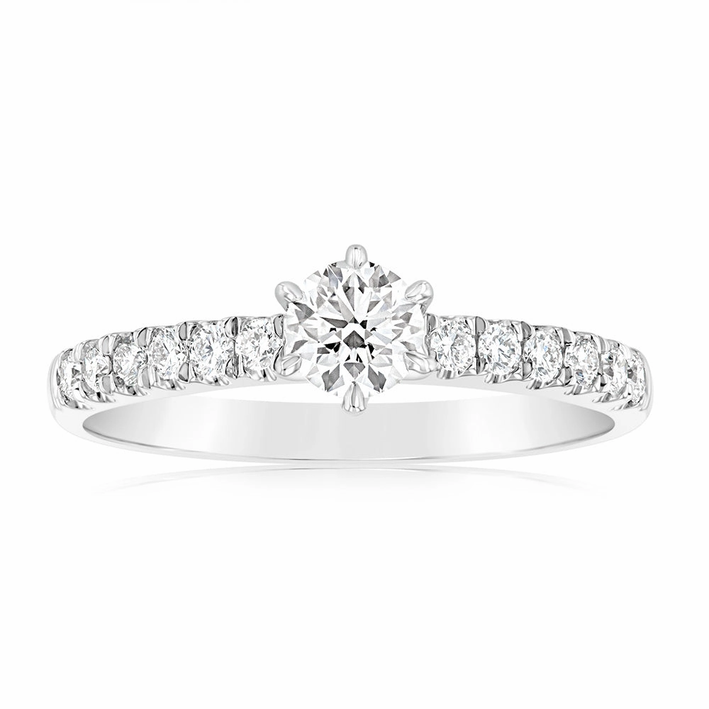 Luminesce Lab Grown 9ct White Gold 1/2 Carat Diamond Ring