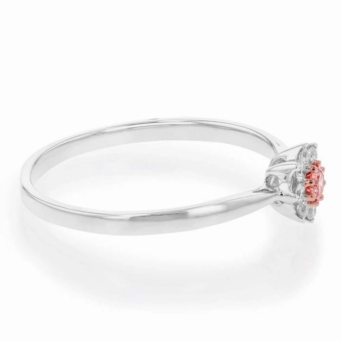 Luminesce Lab Grown 9ct White Gold 1/4 Carat Pink & White Diamond Ring