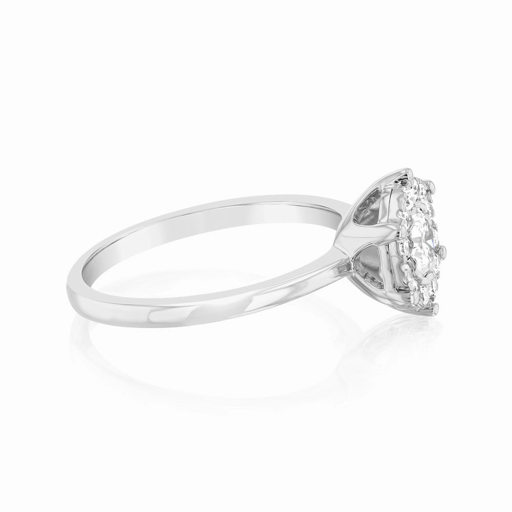 Luminesce Lab Grown 9ct White Gold "2.25 Carat Look" 1/2 Carat Diamond Ring