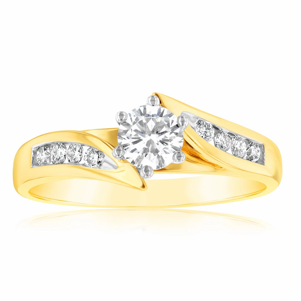 Luminesce Lab Grown 9ct Yellow Gold 1/2 Carat Diamond Ring