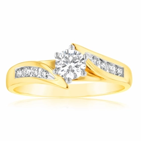 Luminesce Lab Grown 9ct Yellow Gold 1/2 Carat Diamond Ring