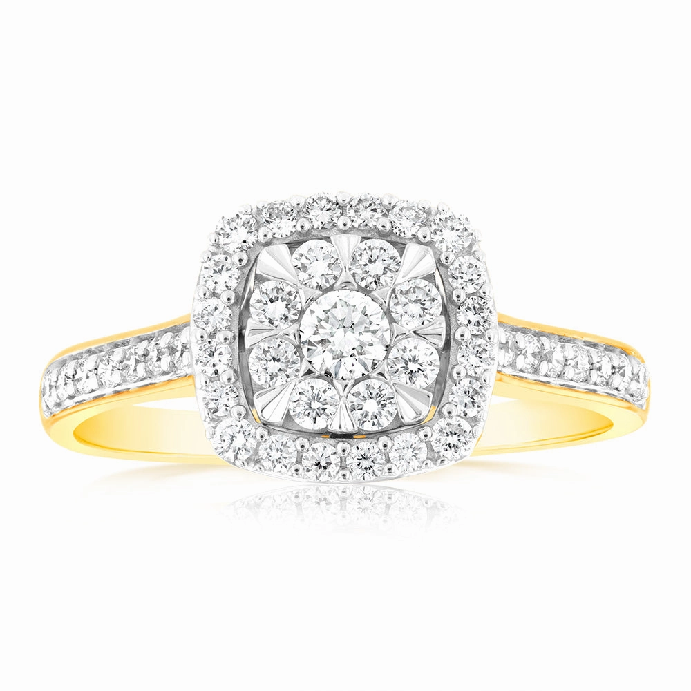 Luminesce Lab Grown 9ct Yellow Gold 1/2 Carat Diamond Ring