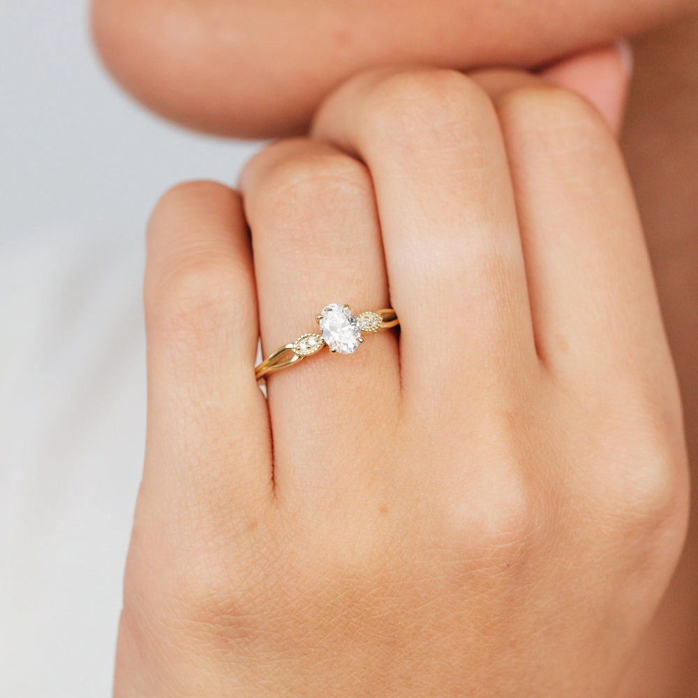 Luminesce Lab Grown 9ct Yellow Gold 1/2 Carat Diamond Solitaire Fancy Ring