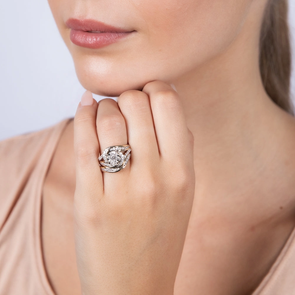 Luminesce Lab Grown 9ct Yellow Gold 1 Carat Bridal Diamond Ring Set