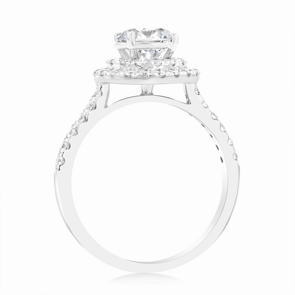 Luminesce Lab Grown Diamond 1.5 Carat Solitaire Fancy Ring in 9ct White Gold