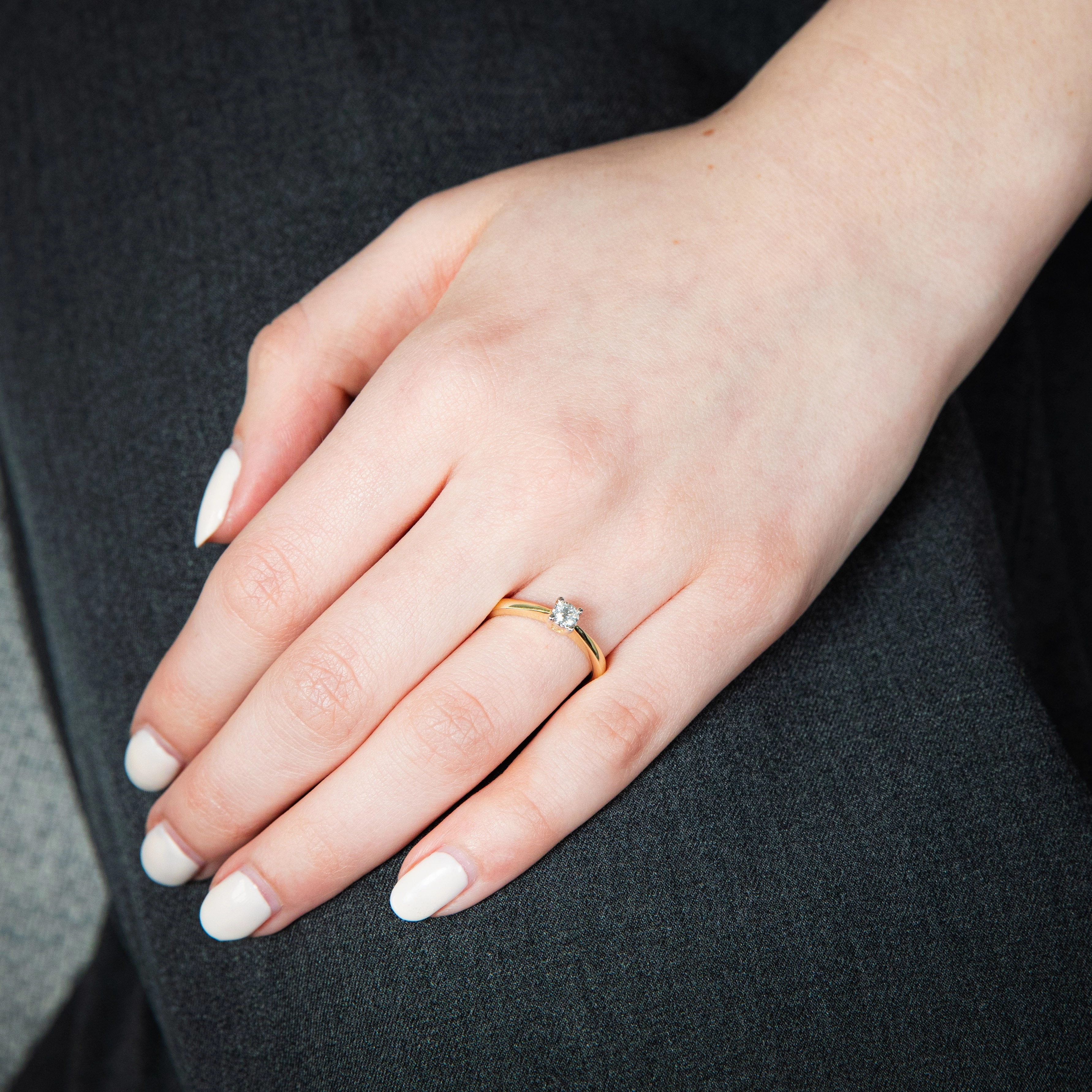 Luminesce Lab Grown Diamond 4 Claw Ring In 9ct Yellow Gold