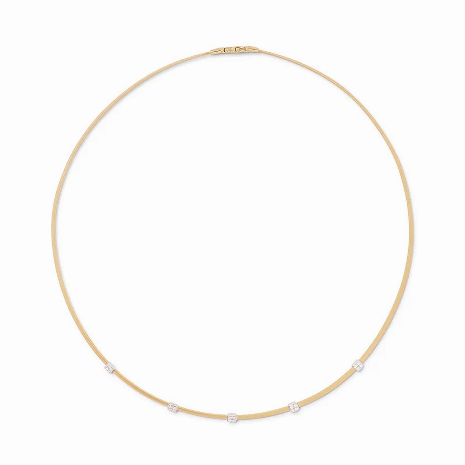 Masai Coil Necklace With Diamond Stations