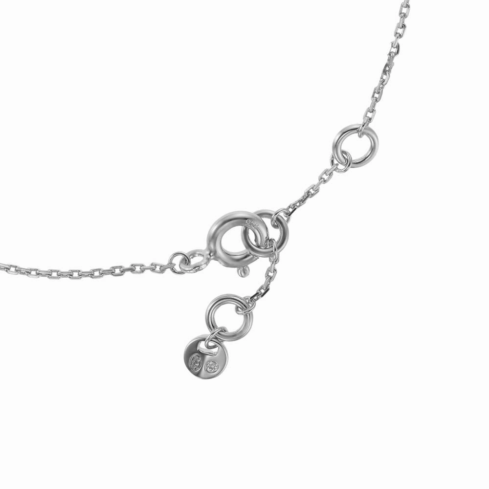 Michael Kors Sterling Silver Premium Tapered Baguette CZ Heart Bracelet