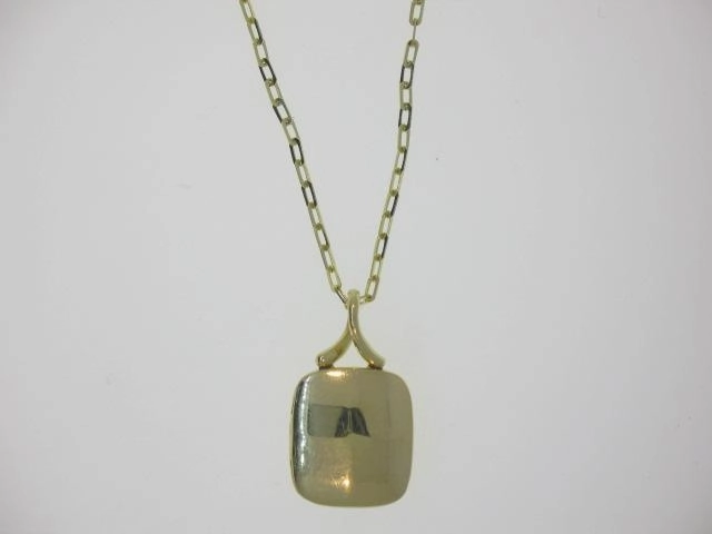 Mini Cushion Shape Locket Necklace