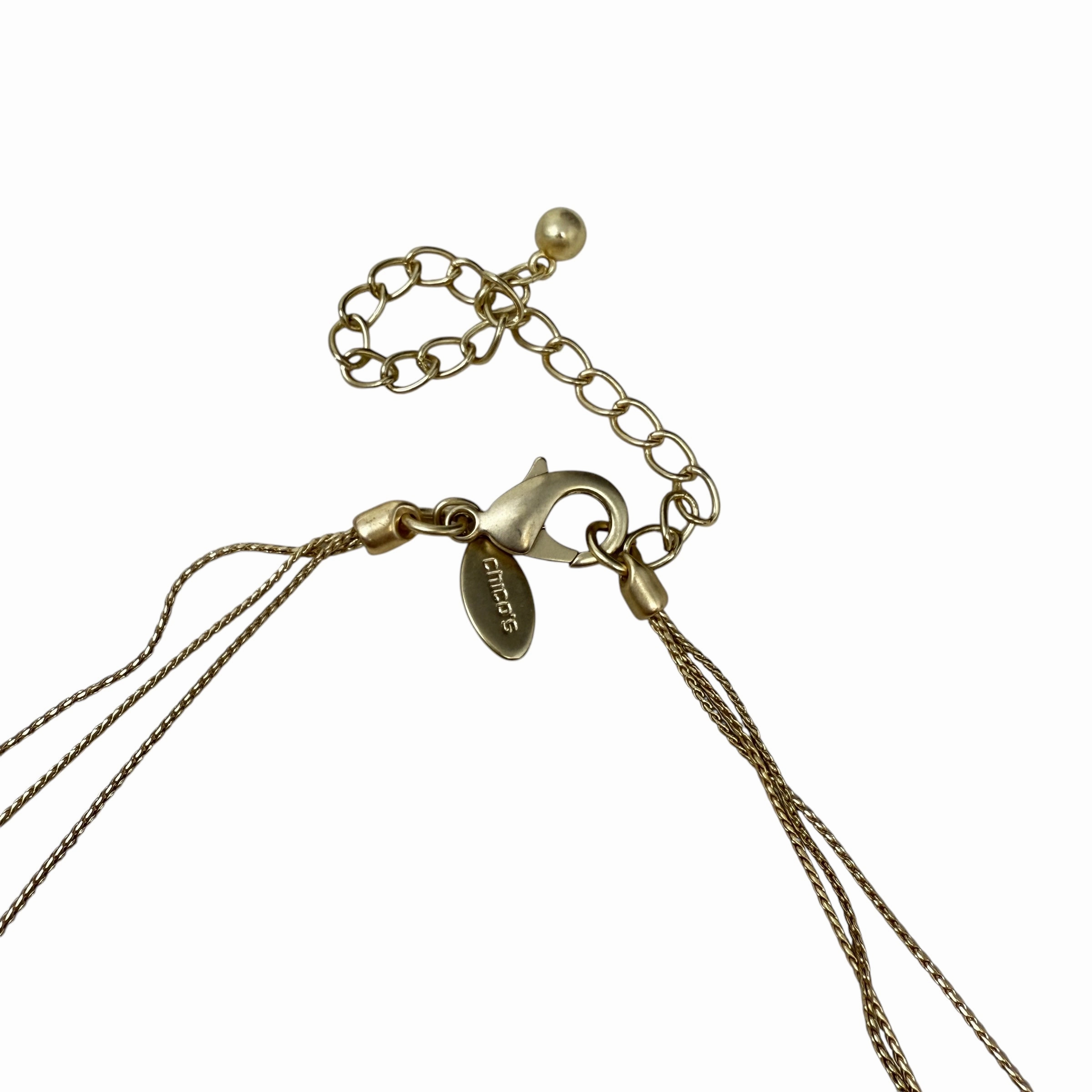 Multi Strand Beaded Collar Necklace By Chicos