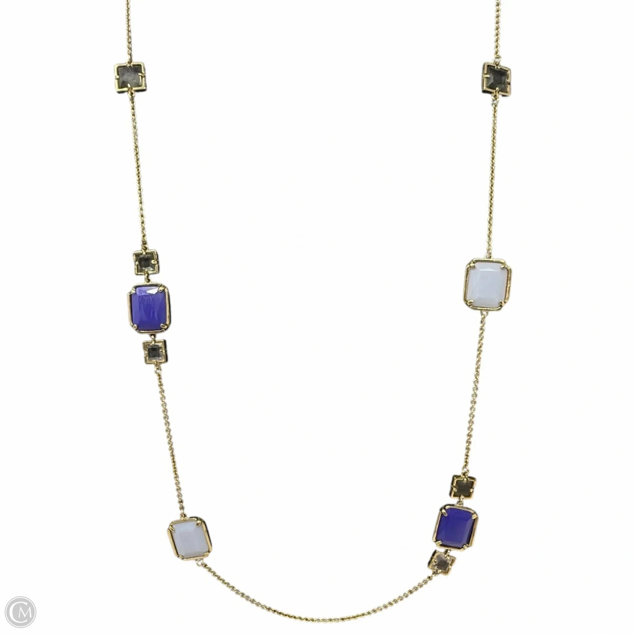 Neapolitan Scatter Necklace Designer By Kate Spade In Multi-Colored Blues