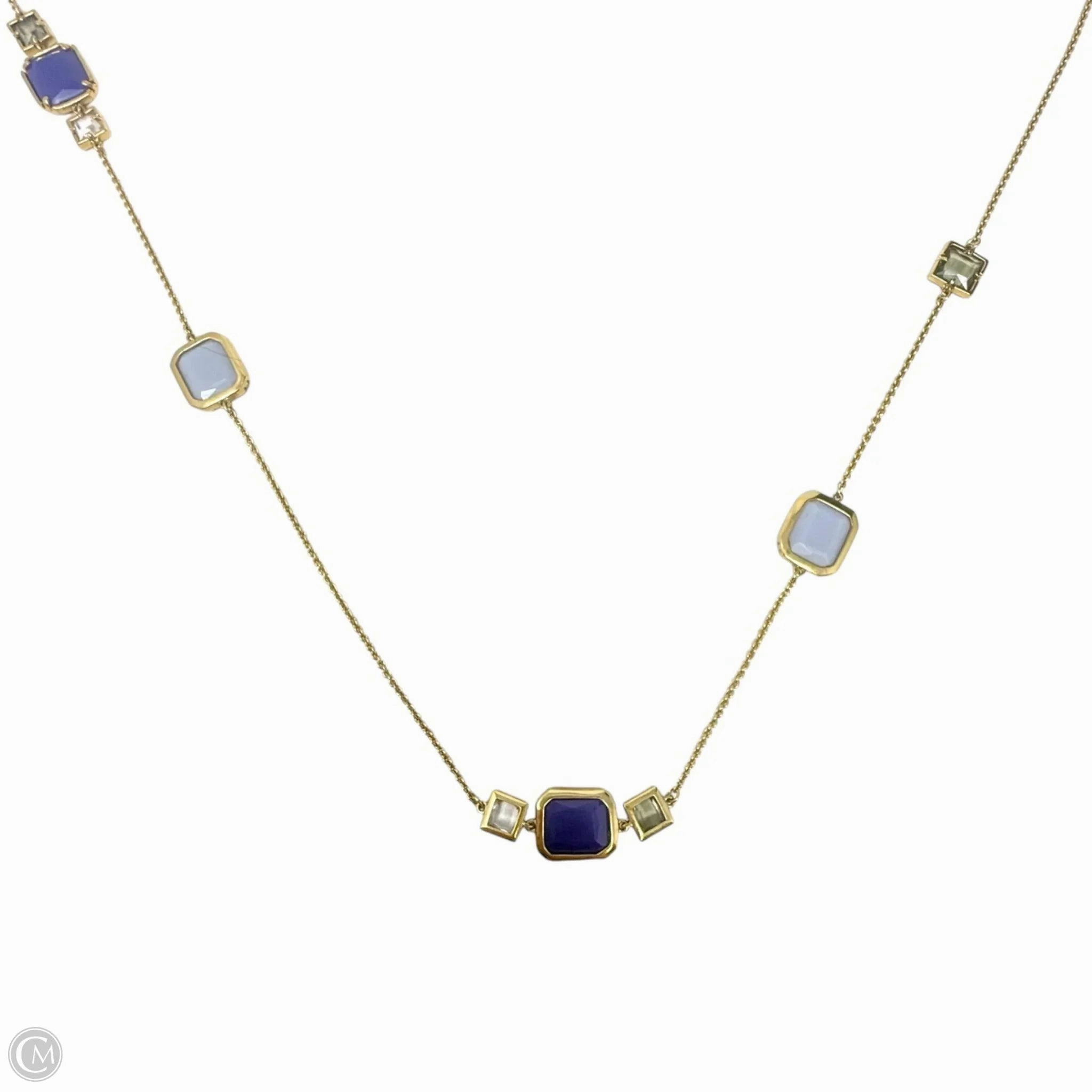 Neapolitan Scatter Necklace Designer By Kate Spade In Multi-Colored Blues