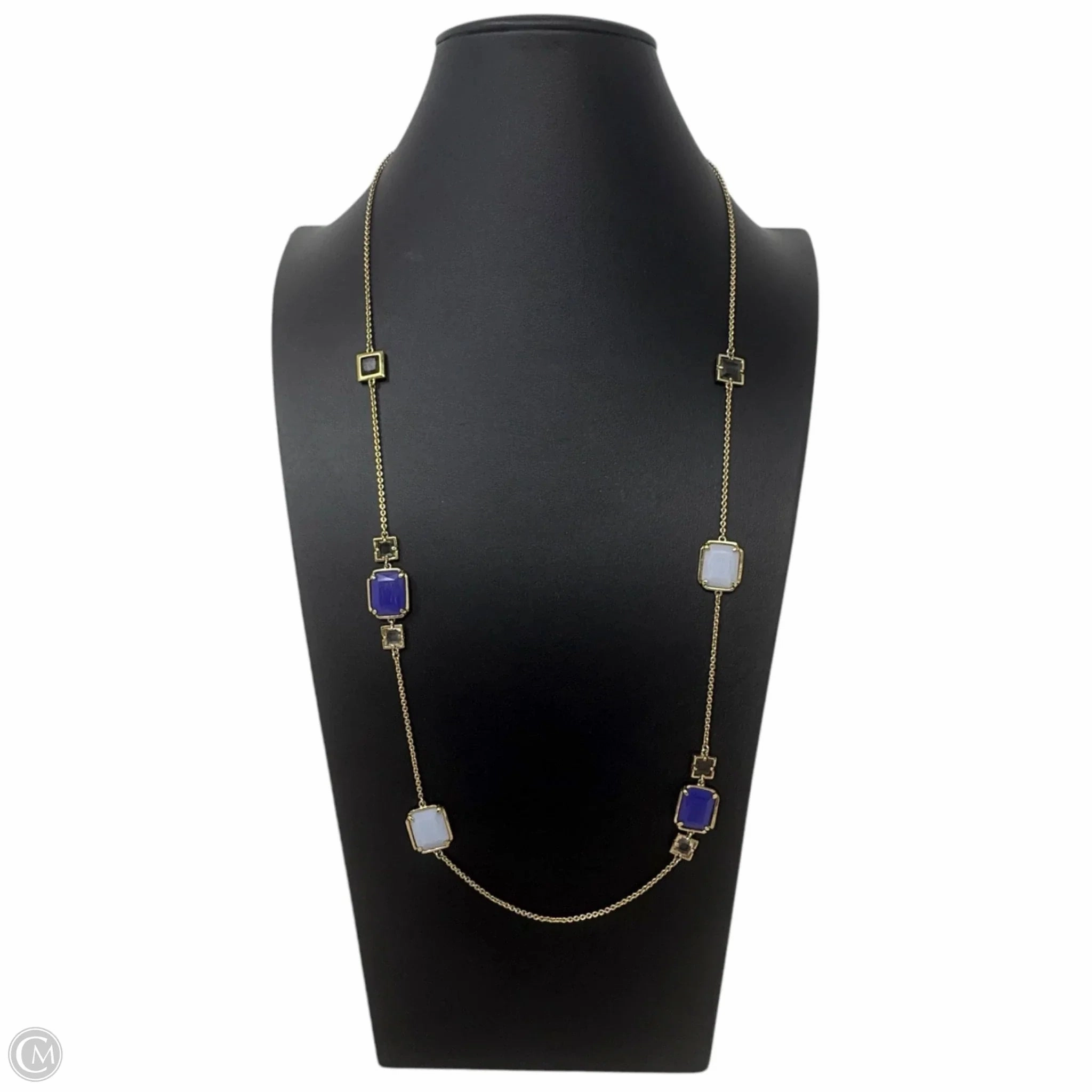 Neapolitan Scatter Necklace Designer By Kate Spade In Multi-Colored Blues