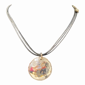 Necklace Charm By Chicos In Black & Silver
