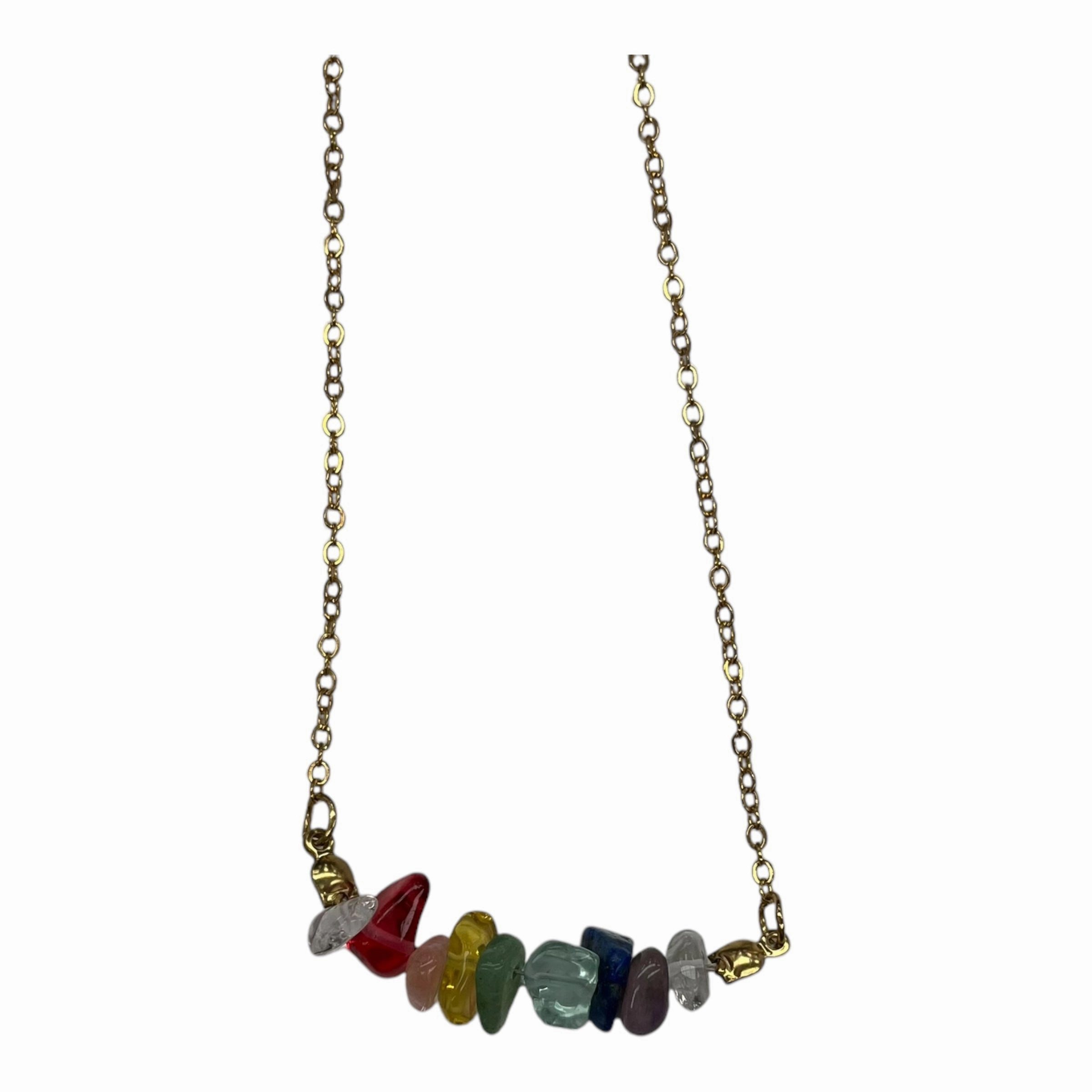 Necklace Charm By Clothes Mentor In Rainbow Print