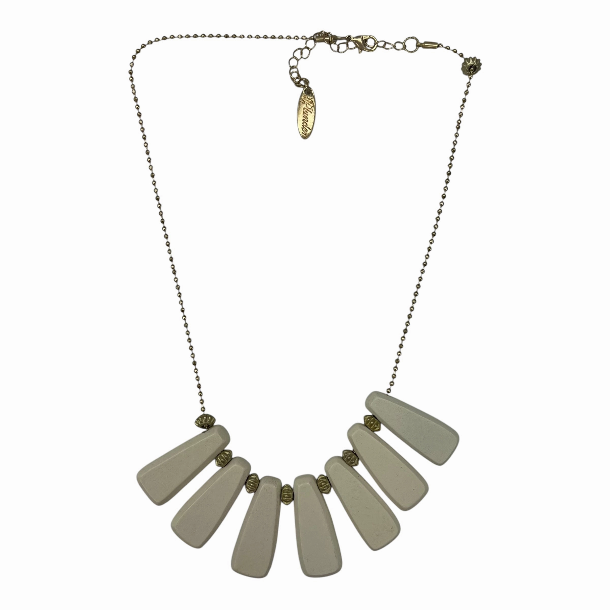 Necklace Charm By Plunder In Gold & White