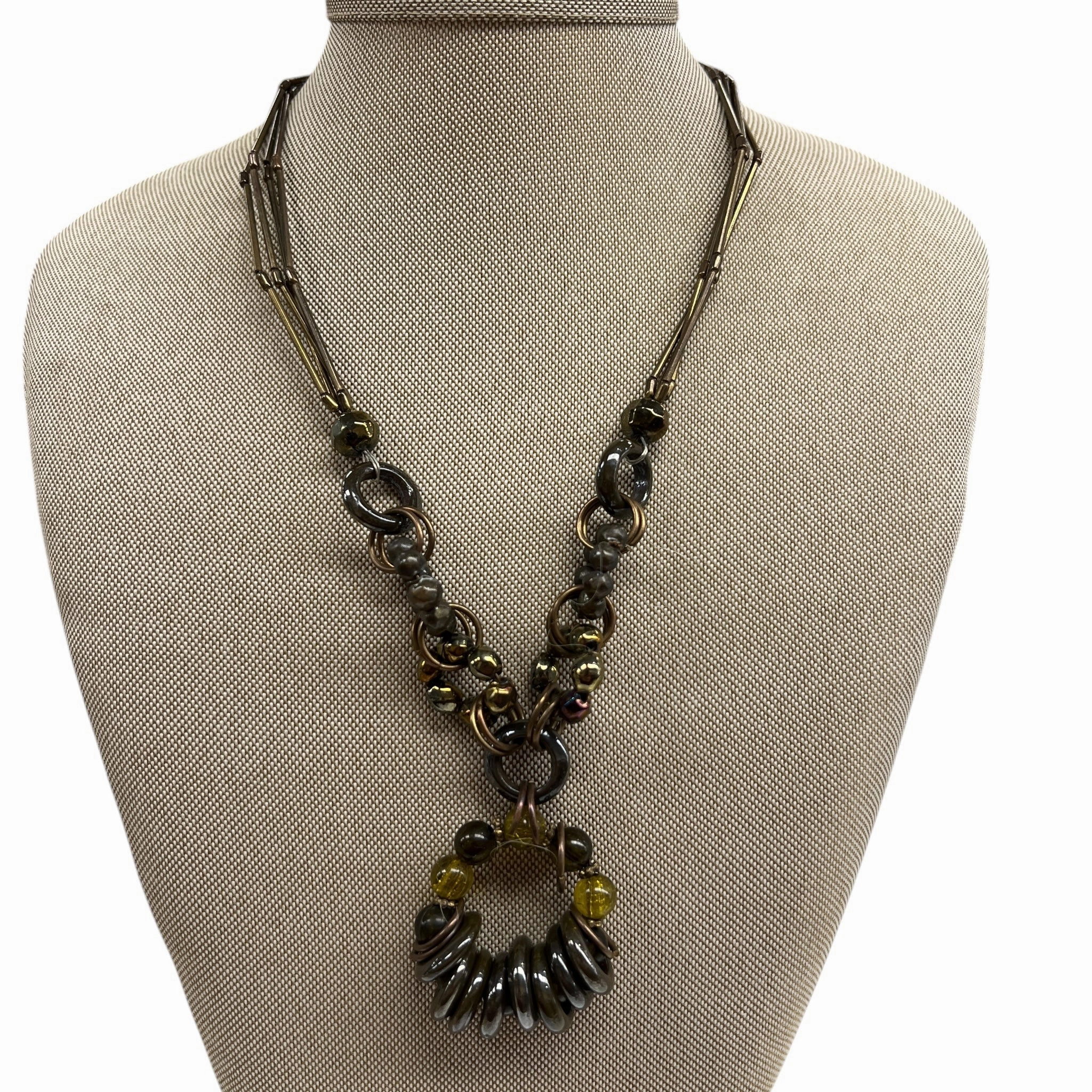 Necklace Charm  In Brown