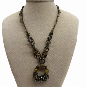 Necklace Charm  In Brown