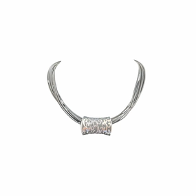 Necklace Choker & Collar By Cme In Black & Silver