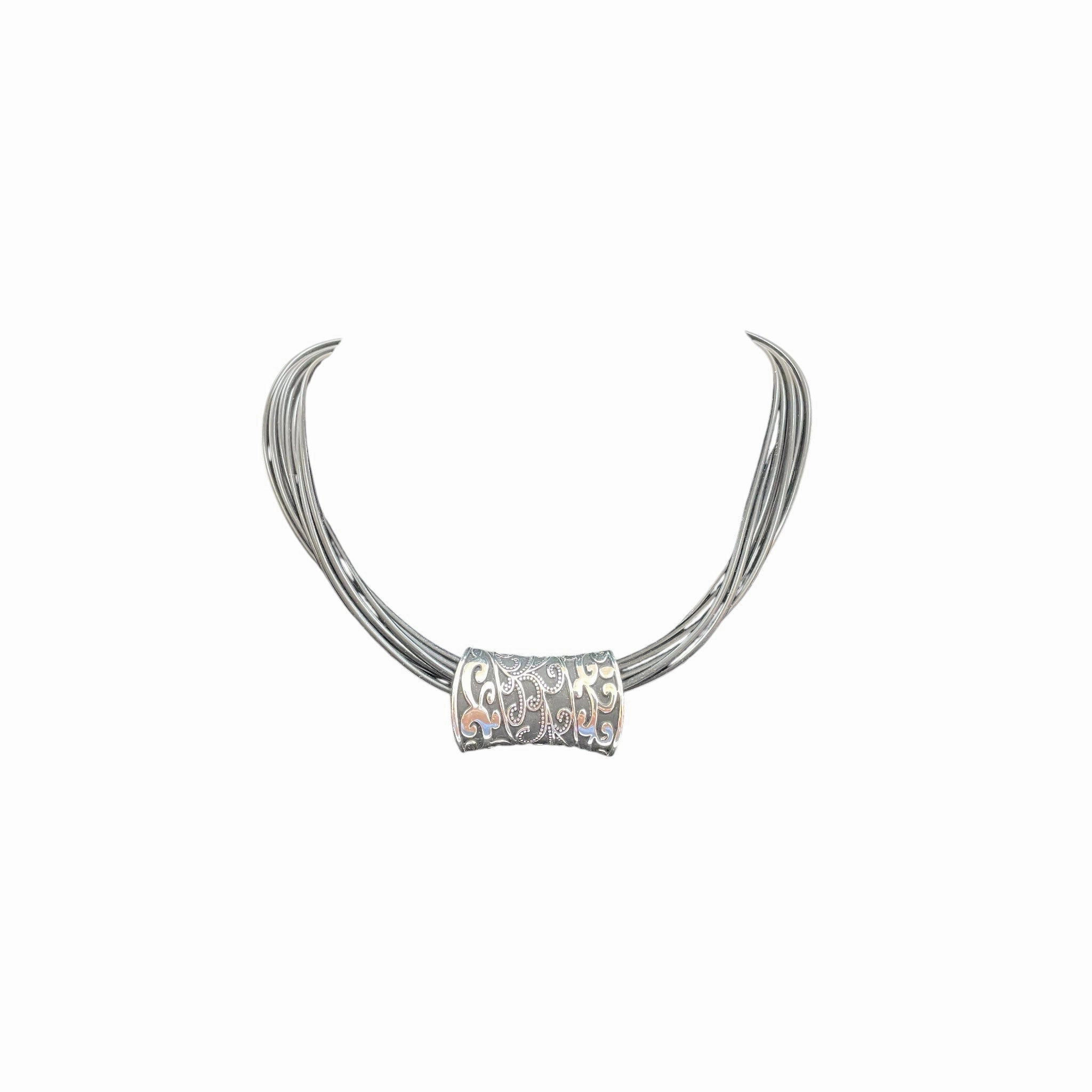 Necklace Choker & Collar By Cme In Black & Silver