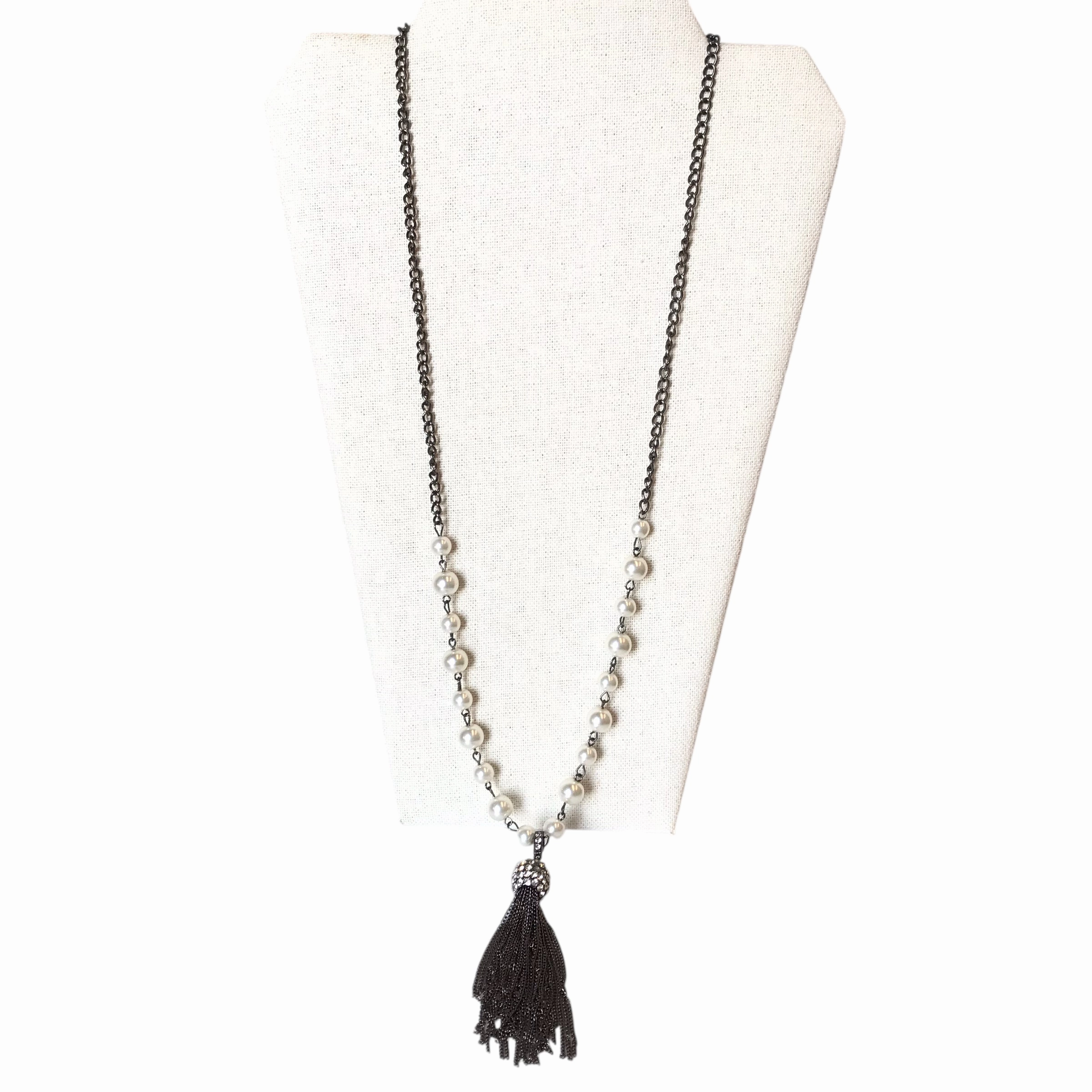 Necklace Lariat & Y-Drop In Silver