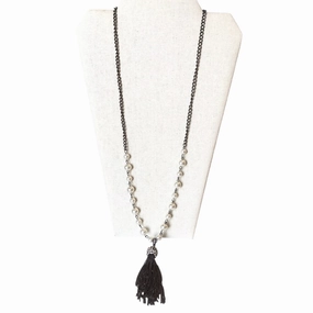 Necklace Lariat & Y-Drop In Silver