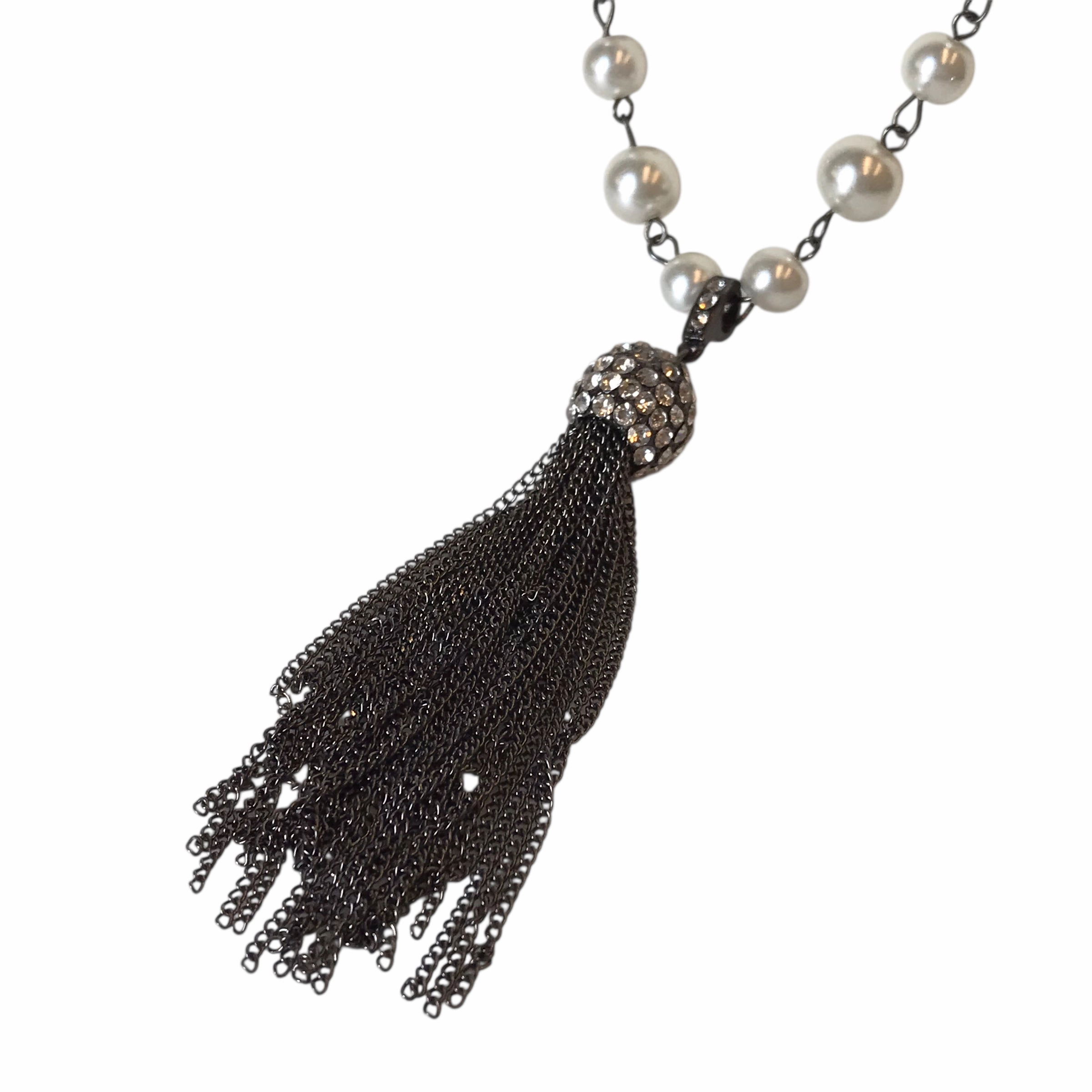 Necklace Lariat & Y-Drop In Silver
