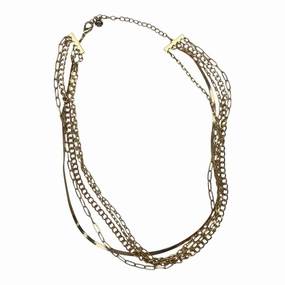 Necklace Layered By Clothes Mentor In Gold