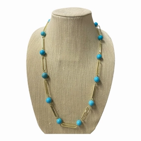 Necklace Other By Cme In Blue & Gold