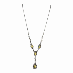 Necklace Other In Silver & Yellow