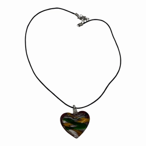 Necklace Pendant By Clothes Mentor In Green & Red