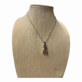 Necklace Pendant In Pink & Silver