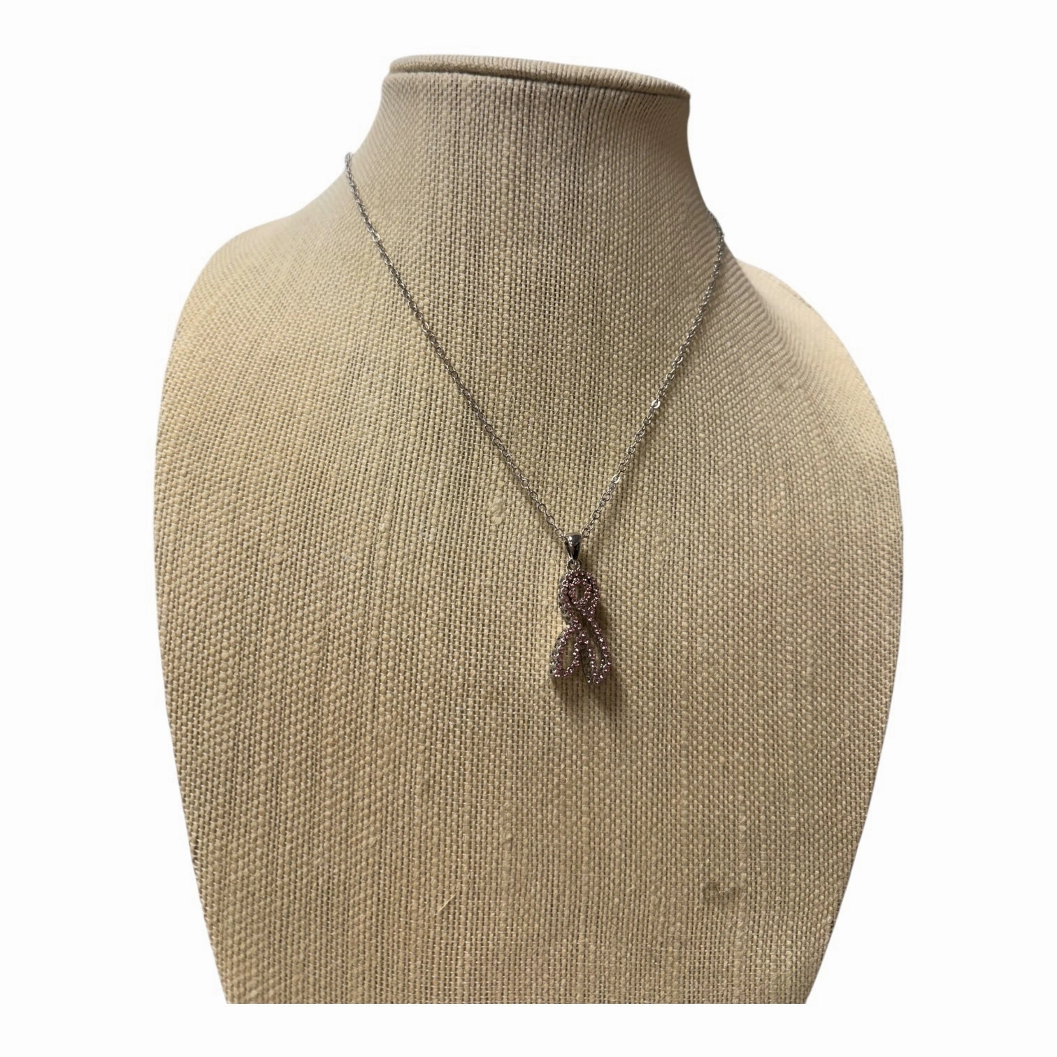Necklace Pendant In Pink & Silver