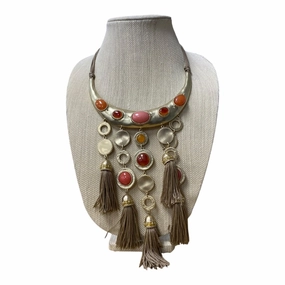 Necklace Statement By Chicos In Gold & Orange