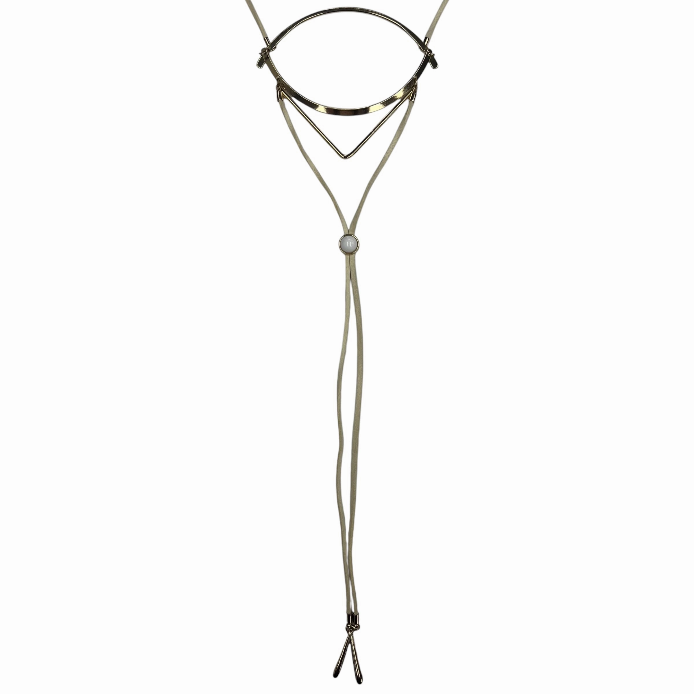 Necklace Statement By Clothes Mentor In Gold & Tan