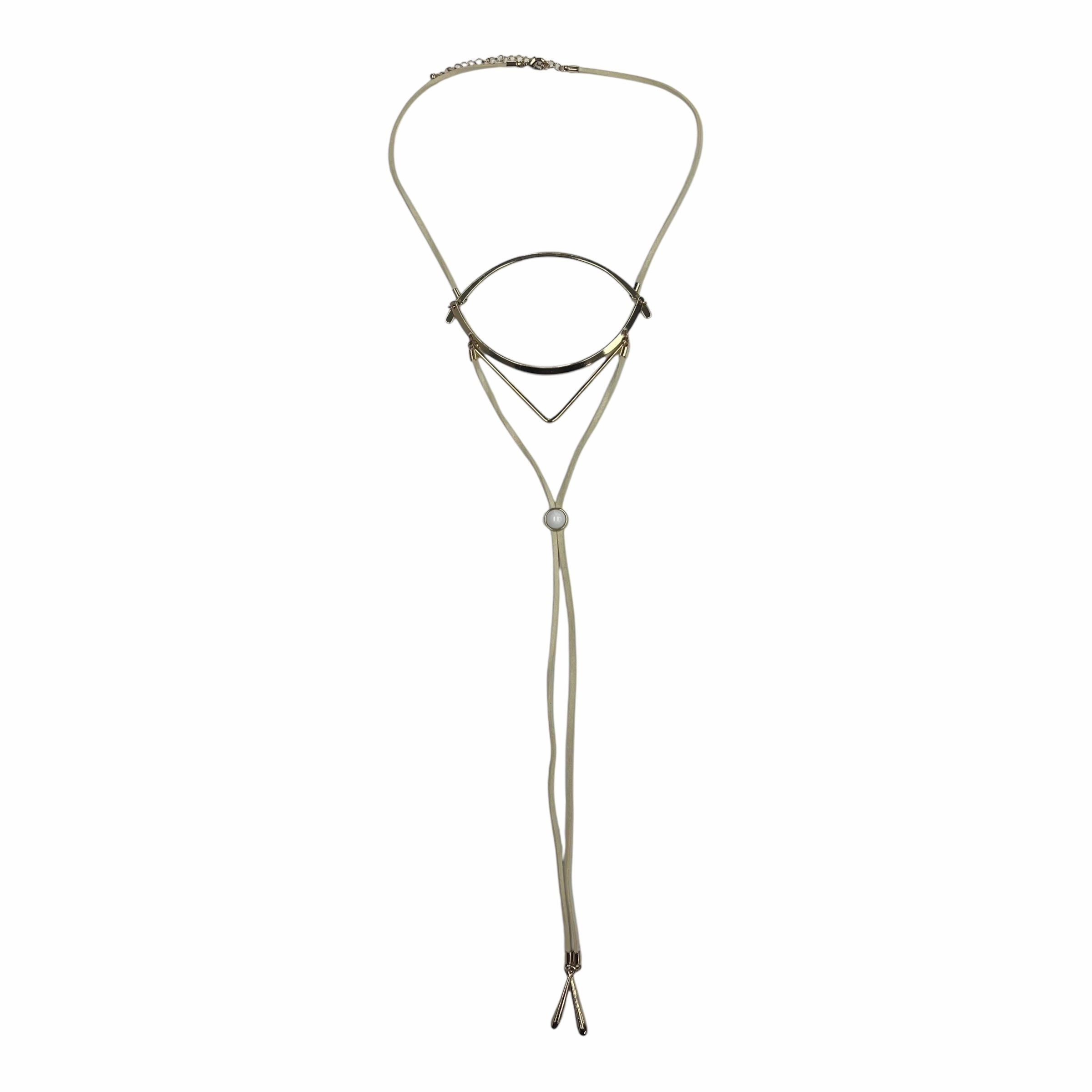 Necklace Statement By Clothes Mentor In Gold & Tan