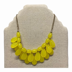Necklace Statement  In Yellow