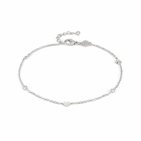 Nomination Anklets, Mixed, White Cubic Zirconia, Silver