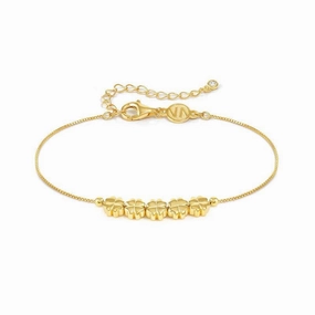 Nomination Armonica Bracelet, Four-Leaf Clovers, Gold, Sterling Silver