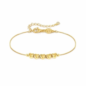 Nomination Armonica Bracelet, Hearts, Gold, Sterling Silver